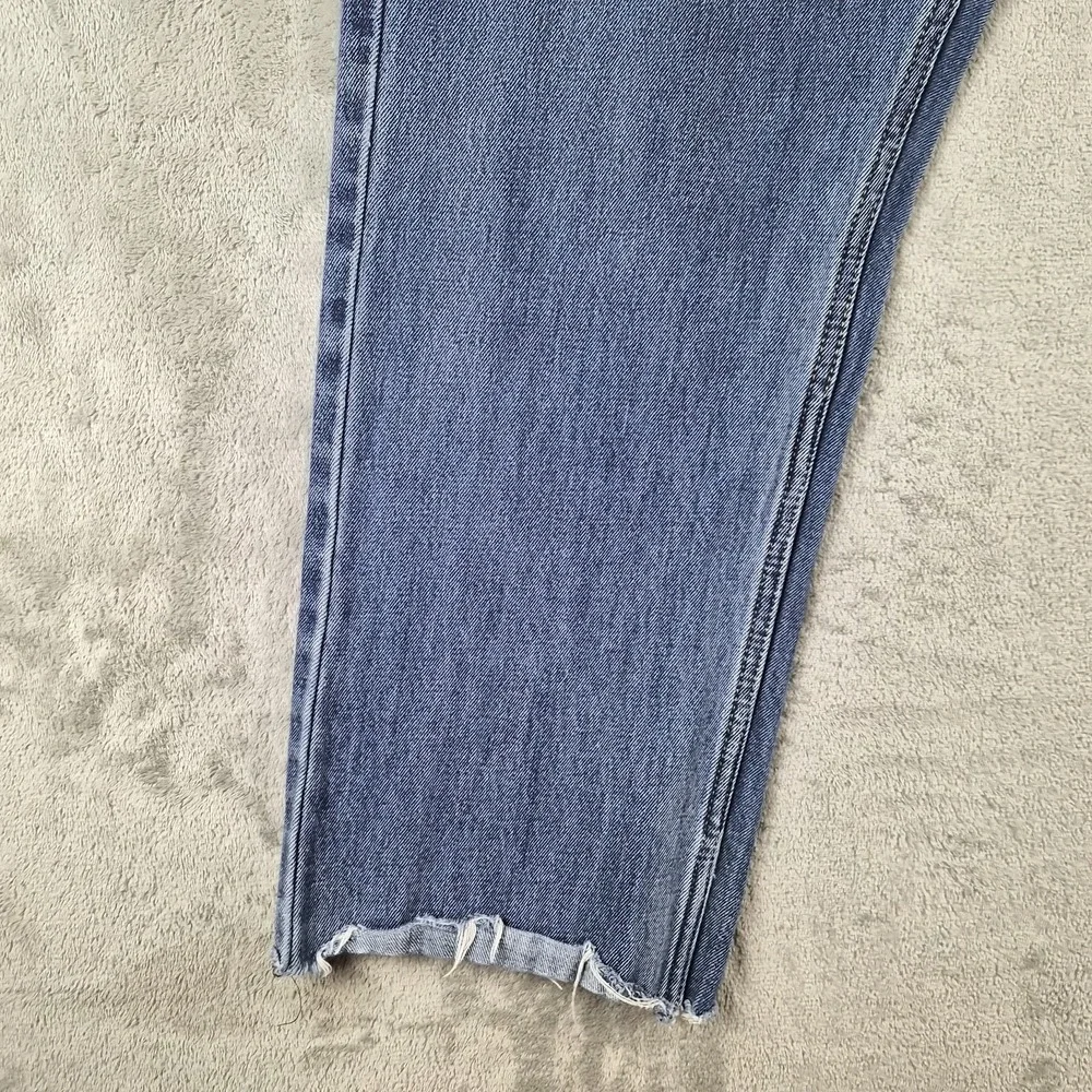 Levis 505 Jeans Mens 36x34 (fits 34x26 )Blue Denim Regular Fit Raw Hem Cut Off